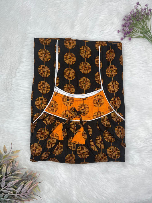 Zeus Pattern Printed Front and Back Pleated Pure Cotton Nighty Free Size Short Sleeve (Suits for bra size 34″- 40″ | 54-56 inch length)