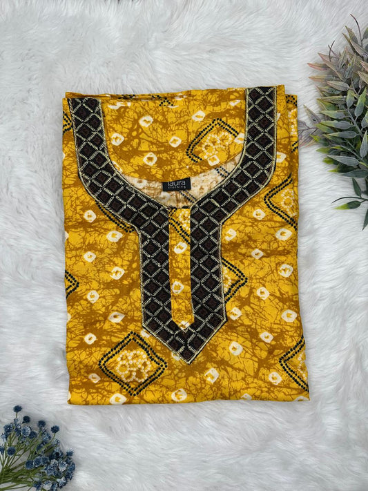 Meat Brown Printed Normal Zip Pure Cotton Matching Neck Embroidery Nighty Free Size Short Sleeve (Suits for bra size 34″- 40″ | 54-56 inch length)