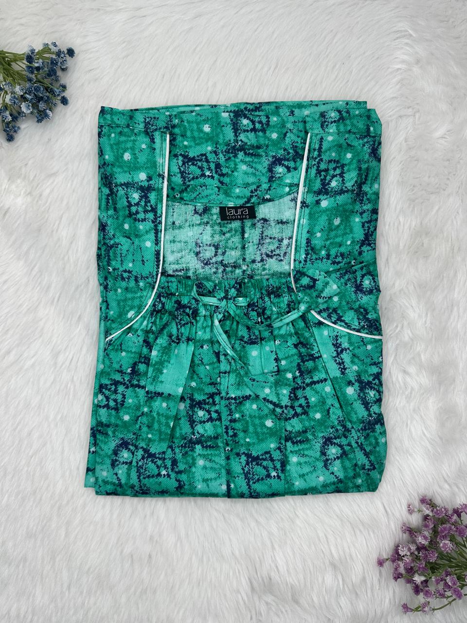 Square Neck Elastic Nighty