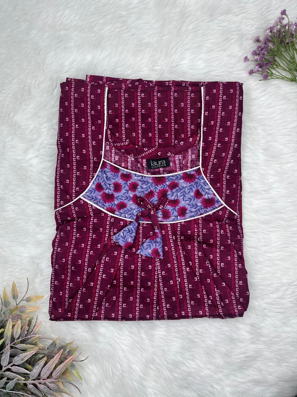 No Zip  Pleated Nighty