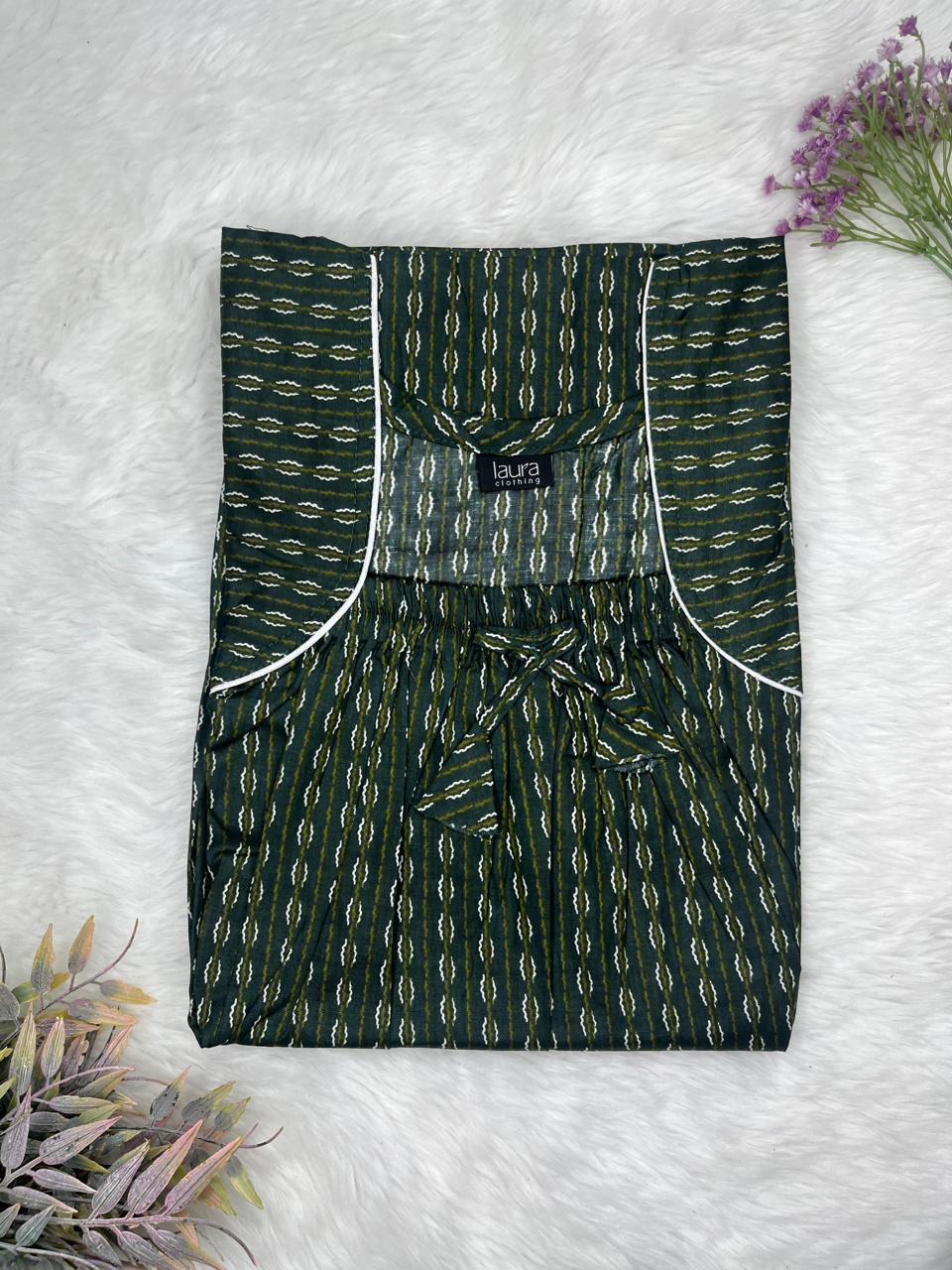 Square Neck Elastic Nighty